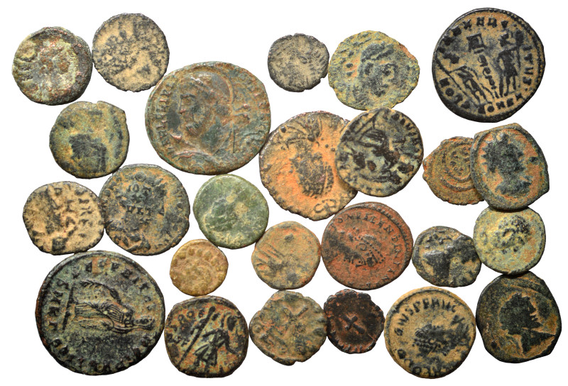 Group lot of circa 25 Roman Imperial coins, some repatinated. G - VF. As seen, n...