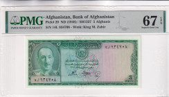 Afghanistan, 5 Afghanis, 1948, UNC, p29a