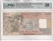 Algeria, 5.000 Francs, 1952, VF, p109b, Rare