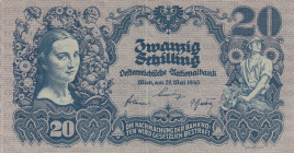 Austraia, 20 Shillings, 1945, VF, p116