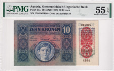 Austria, 10 Kronen, 1919, AUNC(+), p51a