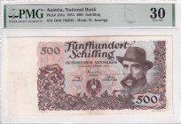 Austria, 500 Schilling, 1953, VF, p134a