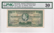 Bermuda, 10 Shilings, 1937, VF, p9a, Very Rare