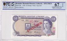 Bermuda, 10 Dollars, 1978, UNC, p30s, SPECIMEN