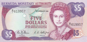 Bermuda, 5 Dollars, 1989, UNC(-), p35