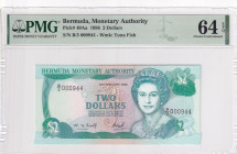 Bermuda, 2 Dollars, 1996, UNC, p40Aa