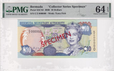 Bermuda, 10 Dollars, 2000, UNC, p52CS3, SPECIMEN