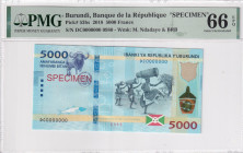 Burundi, 5.000 Francs, 2018, UNC, p53bs, SPECIMEN