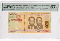 Burundi, 10.000 Francs, 2018, UNC, p54bs, SPECIMEN