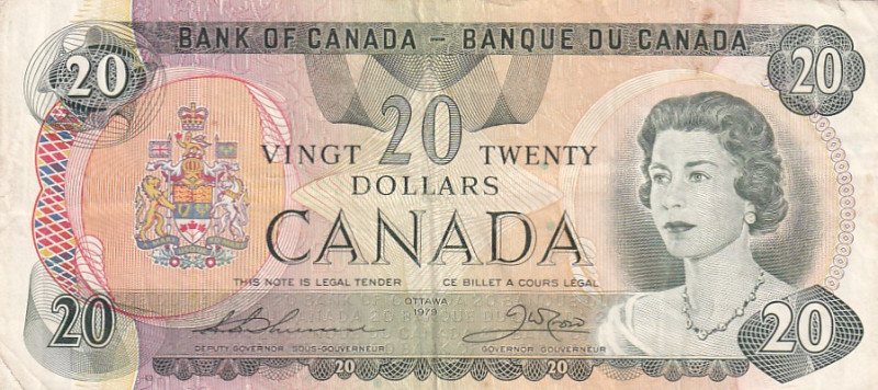 Canada, 20 Dollars, 1979, VF, p93c

There are stains and tears.

Estimate: U...