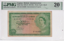 Cyprus, 500 Mils, 1955/1957, VF, p34a