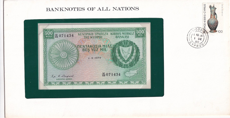 Cyprus, 500 Mils, 1979, UNC, p42c, FOLDER

Estimate: USD 30-60