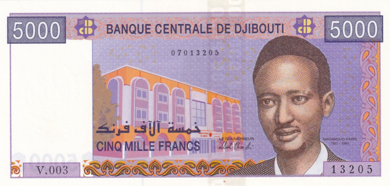 Djibouti, 5.000 Francs, 2002, UNC, p44

Estimate: USD 40-80