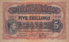 East Africa, 5 Shillings, 1941, VF, p28a