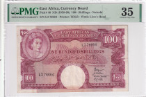 East Africa, 100 Shillings, 1958/1960, VF, p40