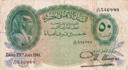 Egypt, 50 Piastres, 1941, VF, p21b