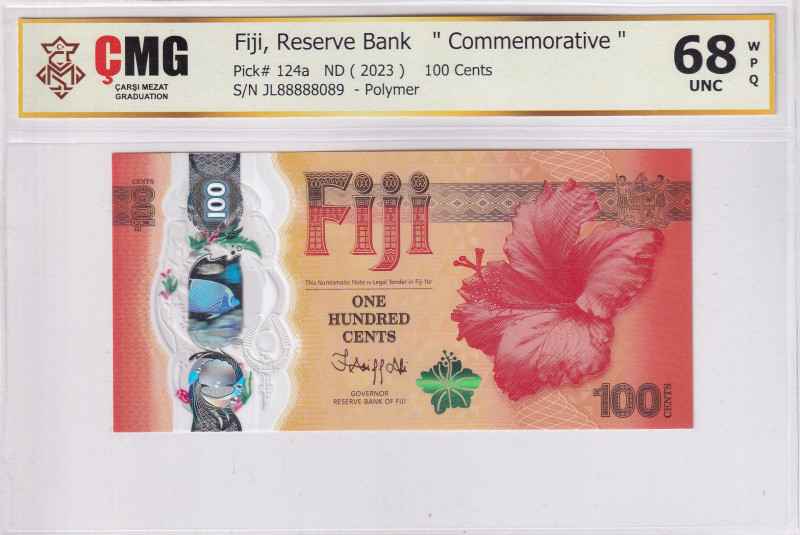 Fiji, 100 Cents, 2023, UNC, p124a

Polymer, Commemorative banknote

Estimate...