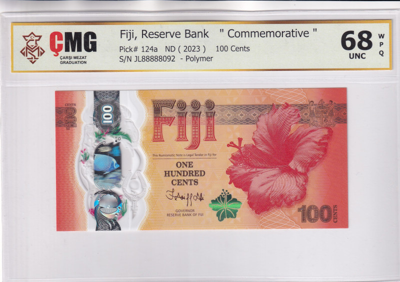 Fiji, 100 Cents, 2023, UNC, p124a

Polymer, Commemorative banknote

Estimate...