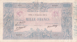 France, 1.000 Francs, 1926, VF, p67j