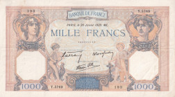 France, 1.000 Francs, 1939, VF, p90c