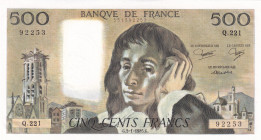 France, 500 Francs, 1985, UNC, p156e