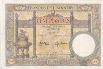 French Indo-China, 100 Piastres, 1925-39, VF, p51d