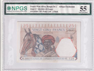 French West Africa, 25 Francs, 1942, AUNC, p27a