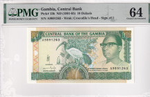 Gambia, 10 Dalasis, 1991-95, UNC, p13b