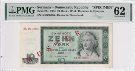 Germany - Democratic Republic, 10 Mark, 1964, VF, p23s