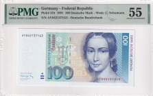 Germany - Federal Republic, 100 Deutsche Mark, 1991, AUNC, p41b