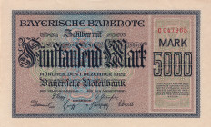 Germany, 5.000 Mark, 1922, UNC, pS925