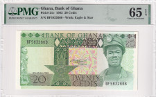 Ghana, 20 Cedis, 1982, UNC, p21c