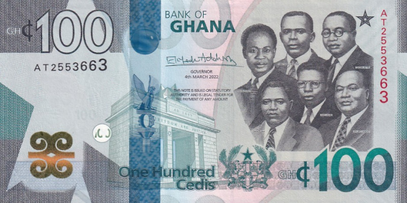 Ghana, 100 Cedis, 2022, UNC, p50

Estimate: USD 20-40