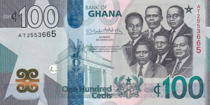 Ghana, 100 Cedis, 2022, UNC, p50

Estimate: USD 20-40