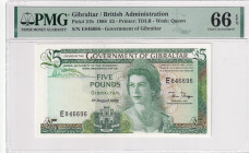 Gibraltar, 5 Pounds, 1988, UNC, p21b, British Administration