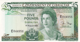 Gibraltar, 5 Pounds, 1988, UNC, p21b