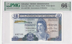 Gibraltar, 10 Pounds, 1986, UNC, p22b