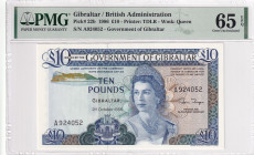 Gibraltar, 10 Pounds, 1986, UNC, p22b