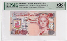 Gibraltar, 10 Pounds, 1995, UNC, p26