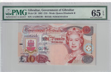 Gibraltar, 10 Pounds, 1995, UNC, p26