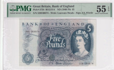 Great Britain, 5 Pounds, 1966/1970, AUNC, p375b