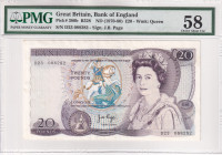 Great Britain, 20 Pounds, 1970/1980, AUNC, p380b