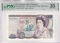 Great Britain, 20 Pounds, 1984/1988, VF, p380d