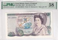 Great Britain, 20 Pounds, 1988/1991, AUNC, p380e