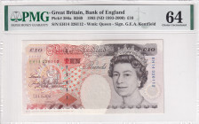 Great Britain, 10 Pounds, 1993-2000, UNC, p386a, Sign: Kentfield