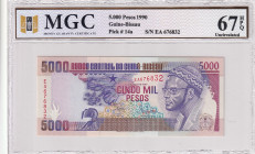 Guinea-Bissau, 5.000 Pesos, 1990, UNC, p14a