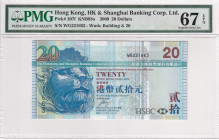 Hong Kong, 20 Dollars, 2009, UNC, p207f