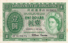Hong Kong, 1 Dollar, 1958, UNC, p324Ab