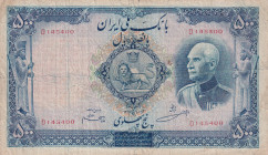 Iran, 500 Rials, 1938, VF, p37a