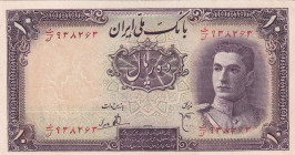 Iran, 10 Rials, 1944, AUNC, p40a